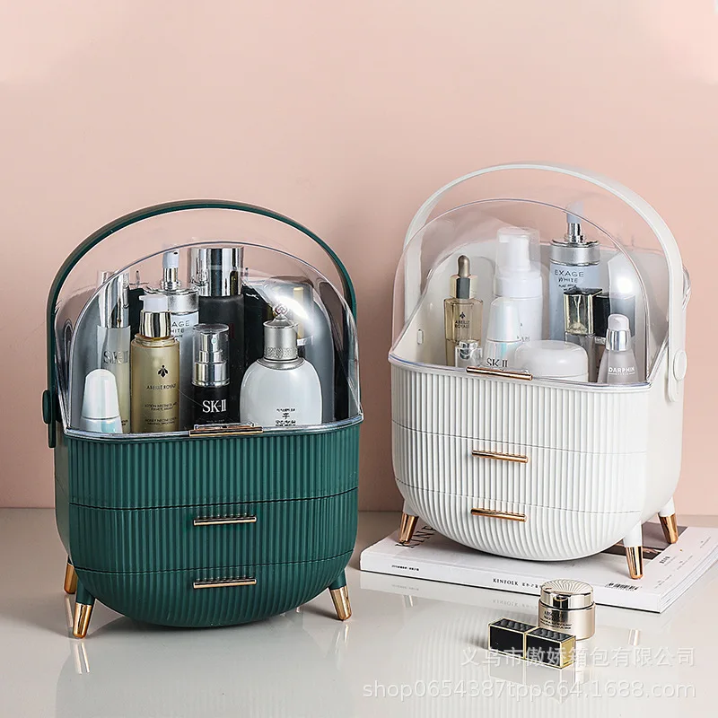 Luxury Skincare Europe - Роскошный вместительный органайзер для косметики, водонепроницаемый,